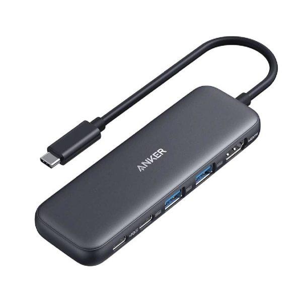 هاب 5 در 1 انکر مدل Anker 332 USB-C Hub (5-in-1, 4K HDMI)