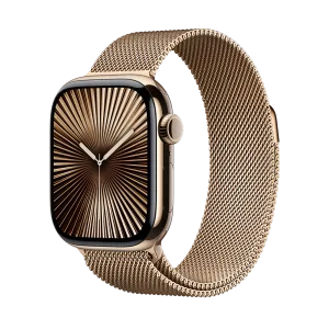 اپل واچ سری 10 تیتانیومی طلایی با بند میلانس لوپ