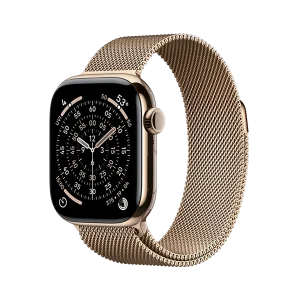 اپل واچ سری 11 تیتانیومی طلایی با بند میلانس لوپ