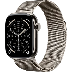 اپل واچ سری 11 نچرال تیتانیوم با بند میلانس لوپ