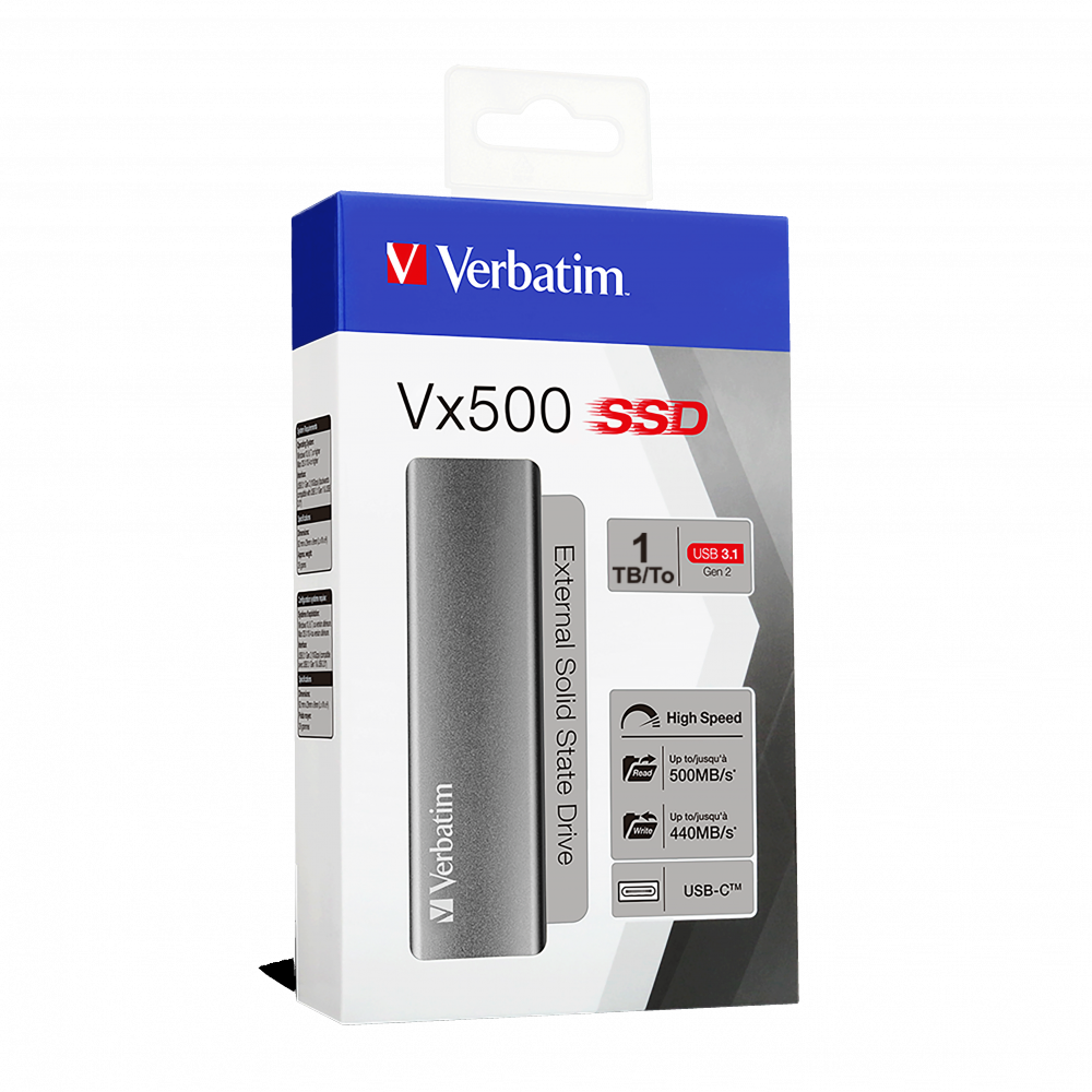 اساسدی اکسترنال برند ورباتیم ظرفیت 1TB ترابایت مدل Vx500