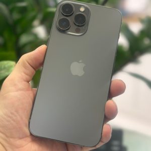 آیفون 13 پرومکس دست دوم ظرفیت 256 گیگابایت | پارت نامبر zaa | رنگ مشکی | ریجستر