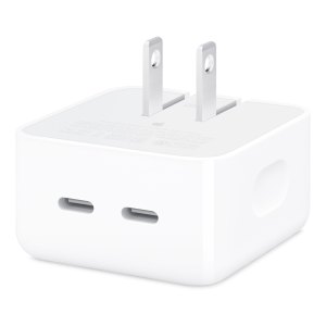 آداپتور شارژر 35 وات دو پورت USB-C اورجینال اپل 2Pin مدل MW2H3