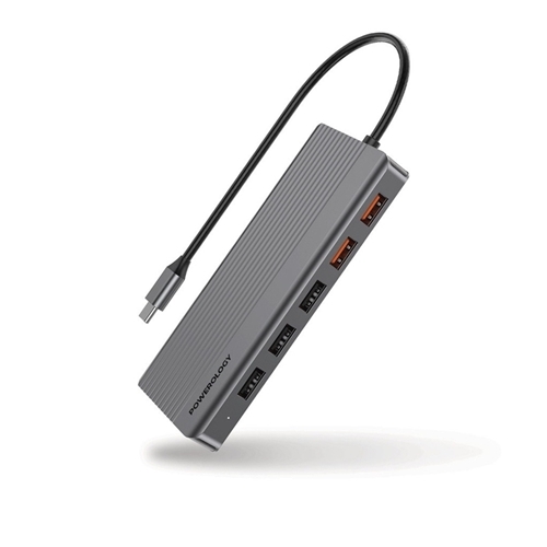 هاب 12 پورت تایپ سی پاورولوژی Powerology 12in1 HUB P121HBCGY